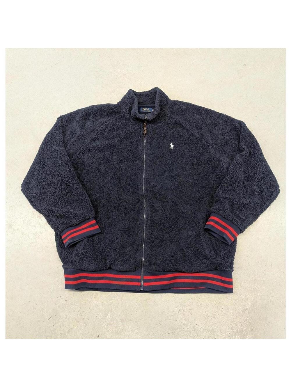 Polo Ralph Lauren Navy Blue fleece full zip jacket